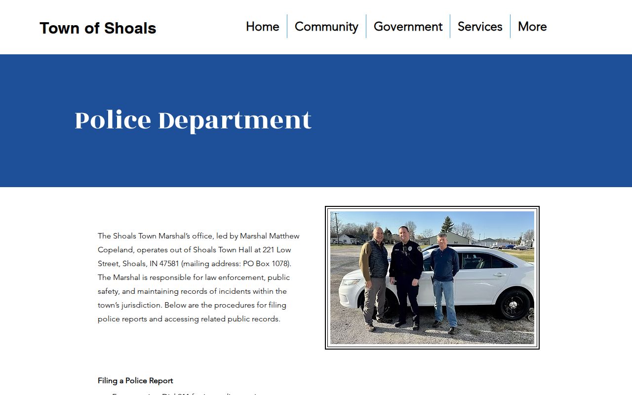 Martin County traffic warrant Shoals Marshal records