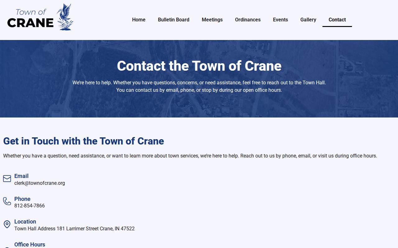 Martin County municipal warrant records Crane contact
